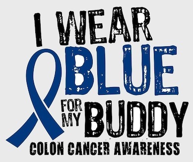 Blue for Buddy on Gray